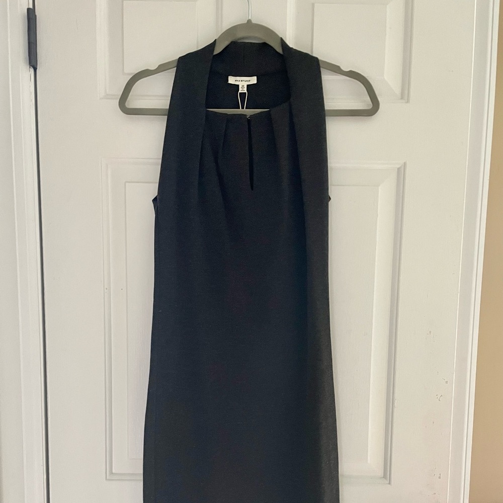 Max studio beautiful gray Square neck dress xs